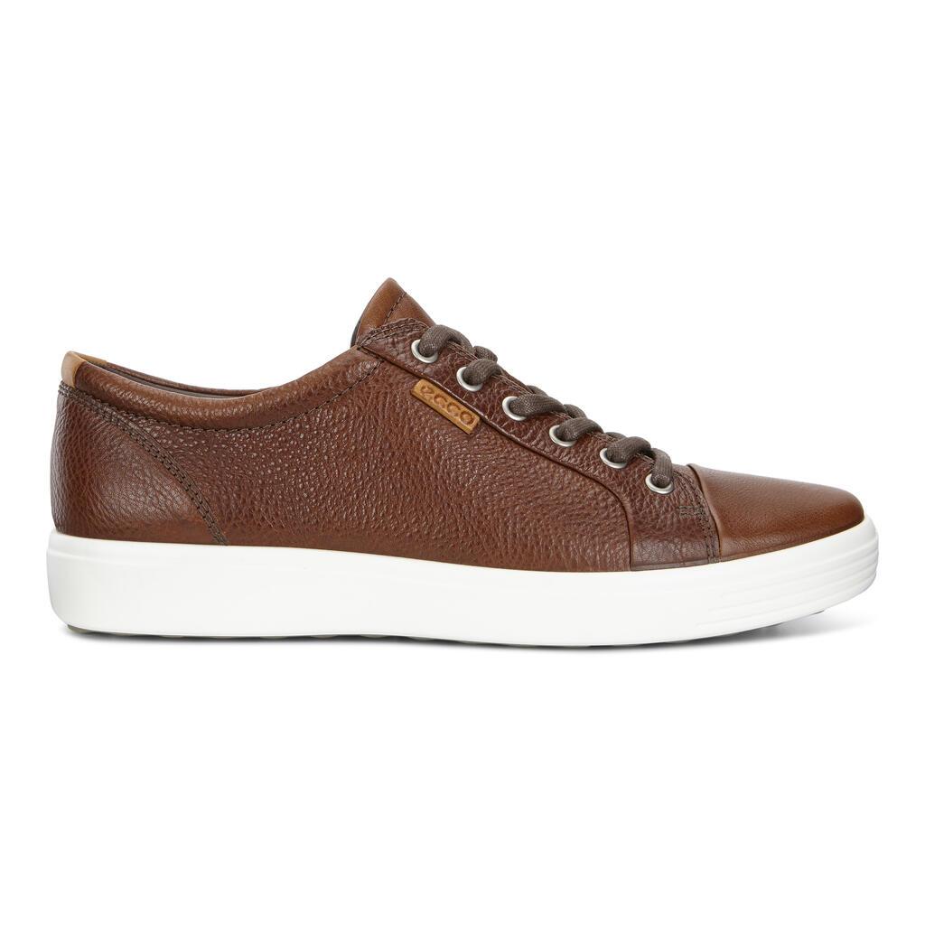 Ecco Soft 7 Mens Sneakers Brown - India ZME-527841